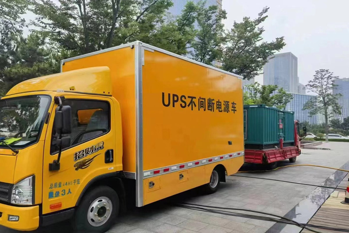 宜兴发电机租赁施工现场