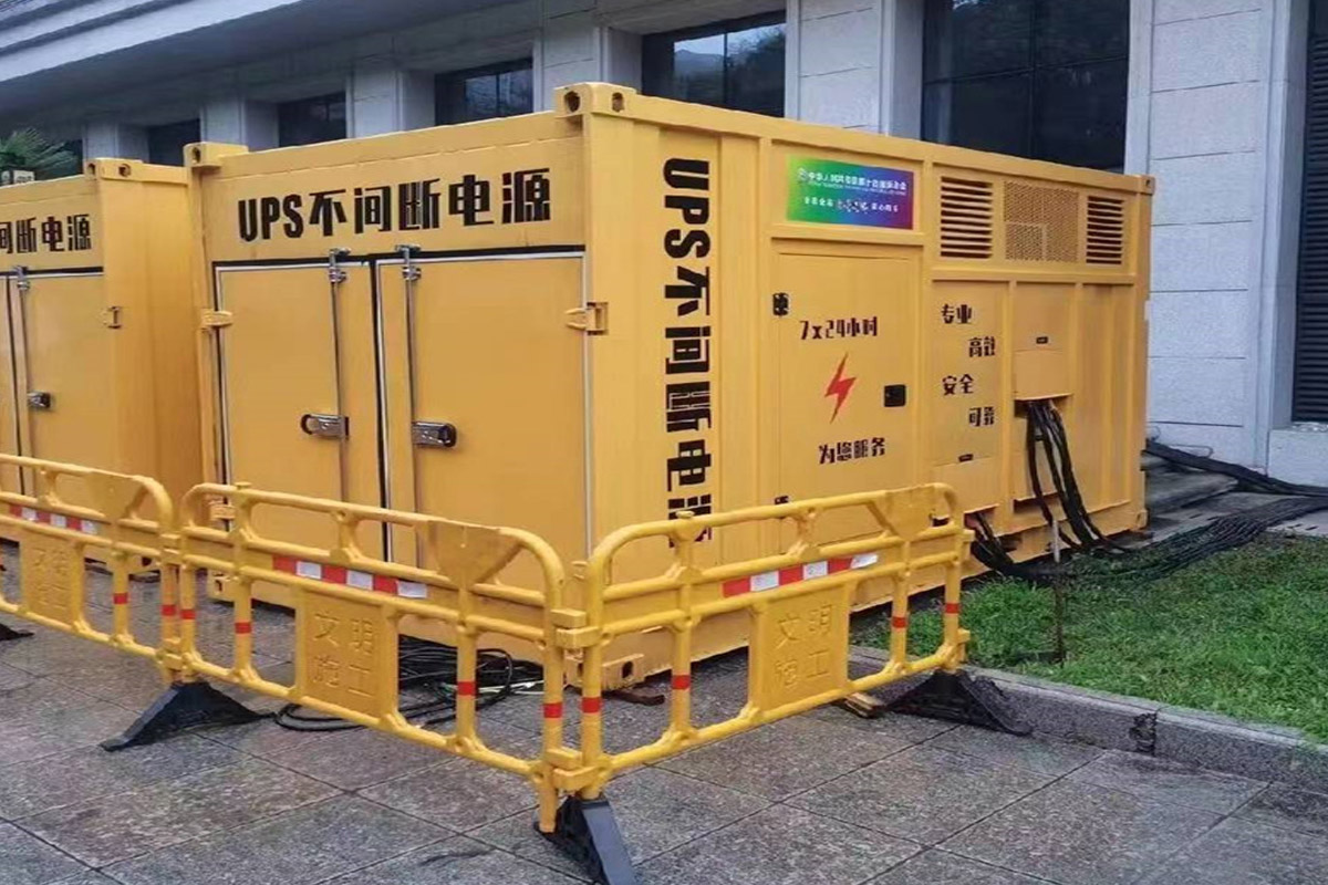 宜兴发电机租赁施工现场