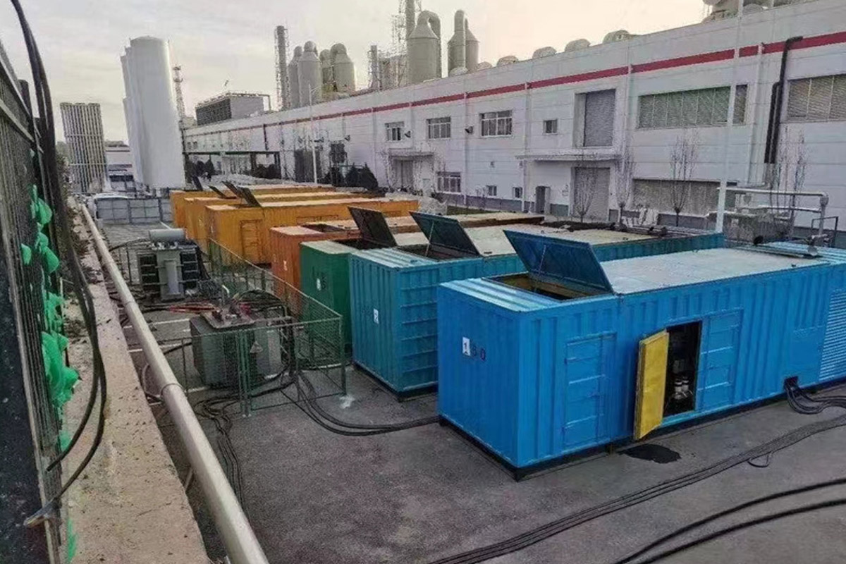 宜兴发电机租赁施工现场